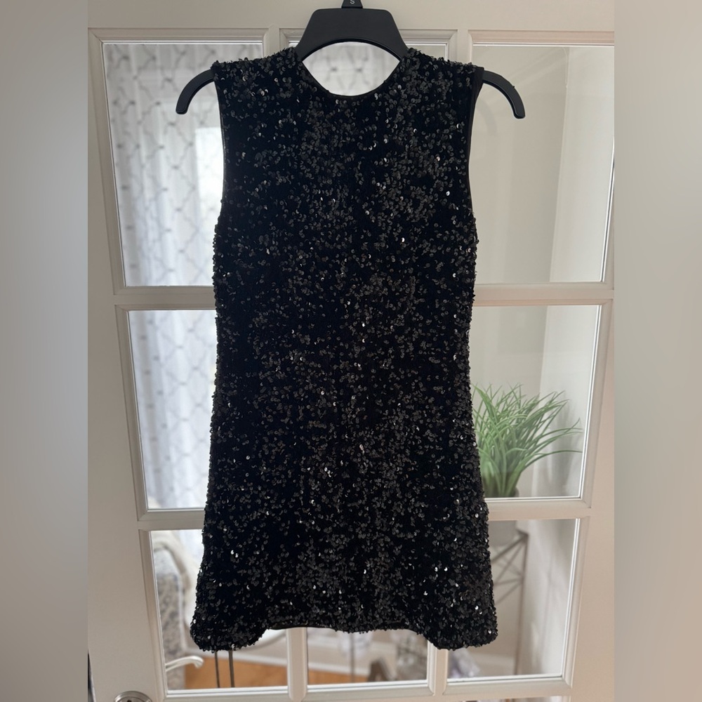 H&M Black Sequin Mini Dress